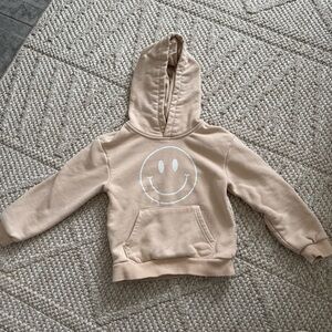 Little Bipsy x Krista Horton Kids Tan Hoodie with Smiley Face 3-4Y